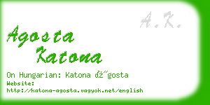 agosta katona business card